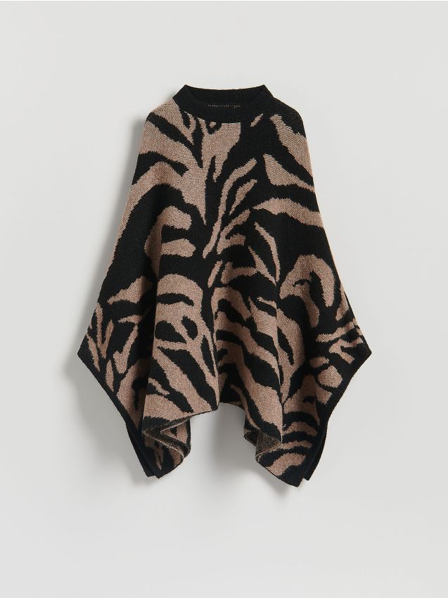 Reserved - Wzorzyste ponczo - wielobarwny