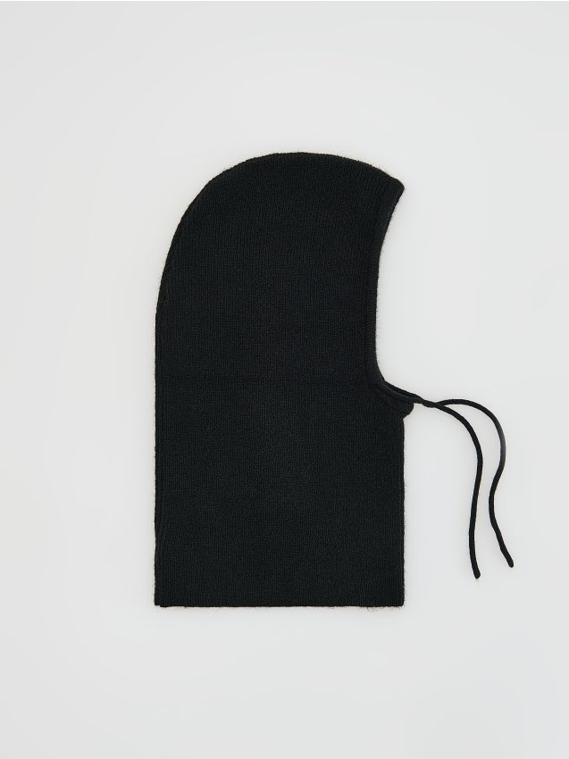 Reserved - Dzianinowa kominiarka - czarny