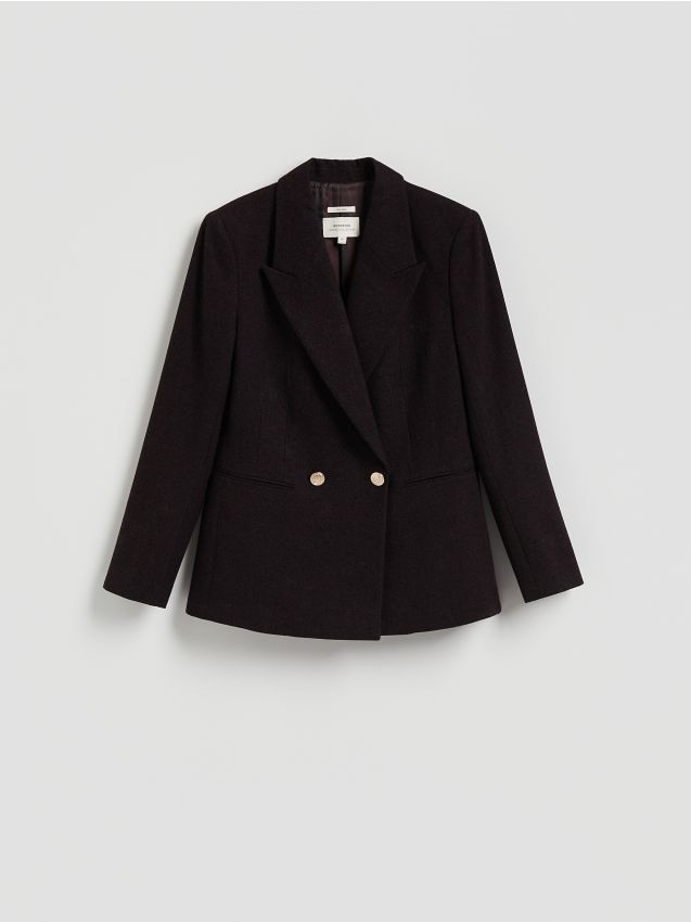 Reserved - Marynarka z wełną - fioletowy