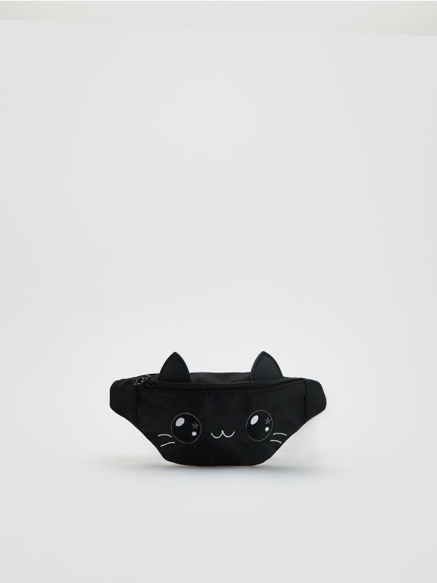 Reserved - Saszetka z aplikacją - czarny