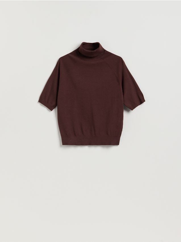 Reserved - Sweter z golfem - brązowy