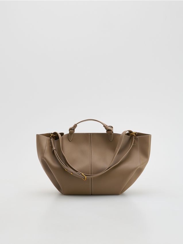 Reserved - Torebka shopper - brązowy