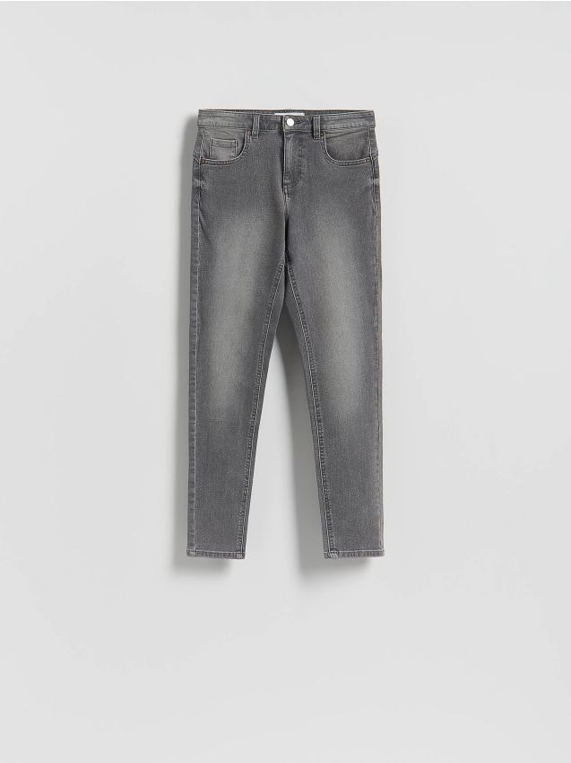 Reserved - Jeansy slim fit push up - jasnoszary