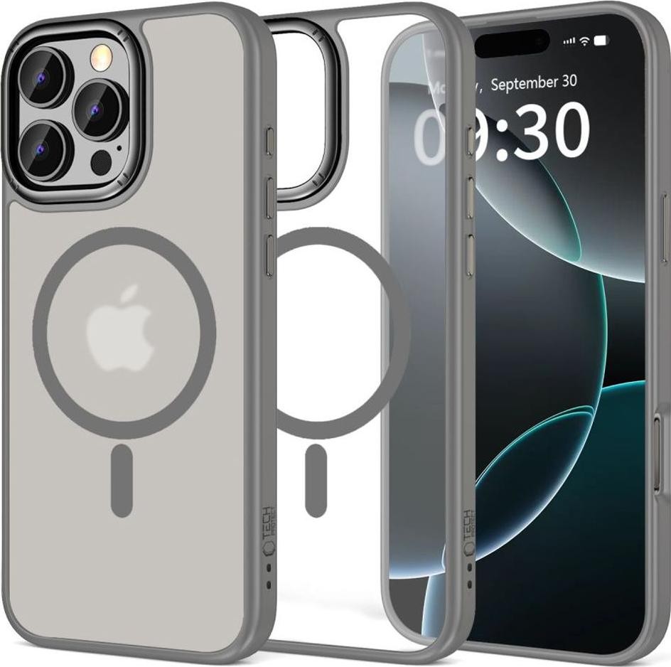 Tech-Protect MagEdge MagSafe iPhone 16 Pro Max przezroczysty szary
