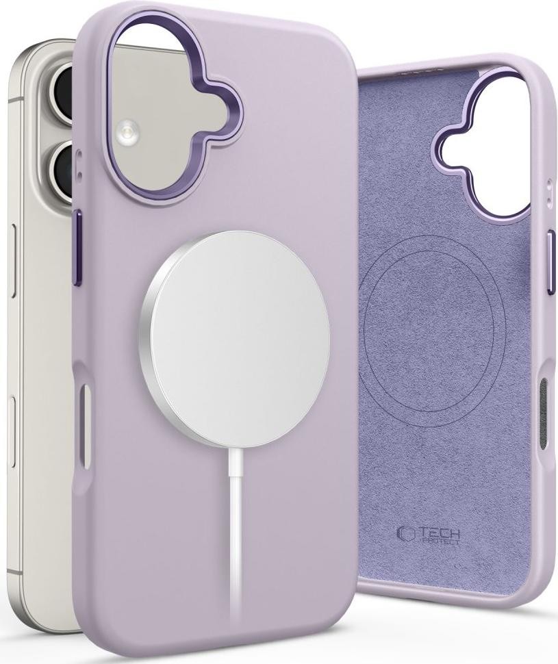Tech-Protect Silicone Pure MagSafe iPhone 16 fioletowy