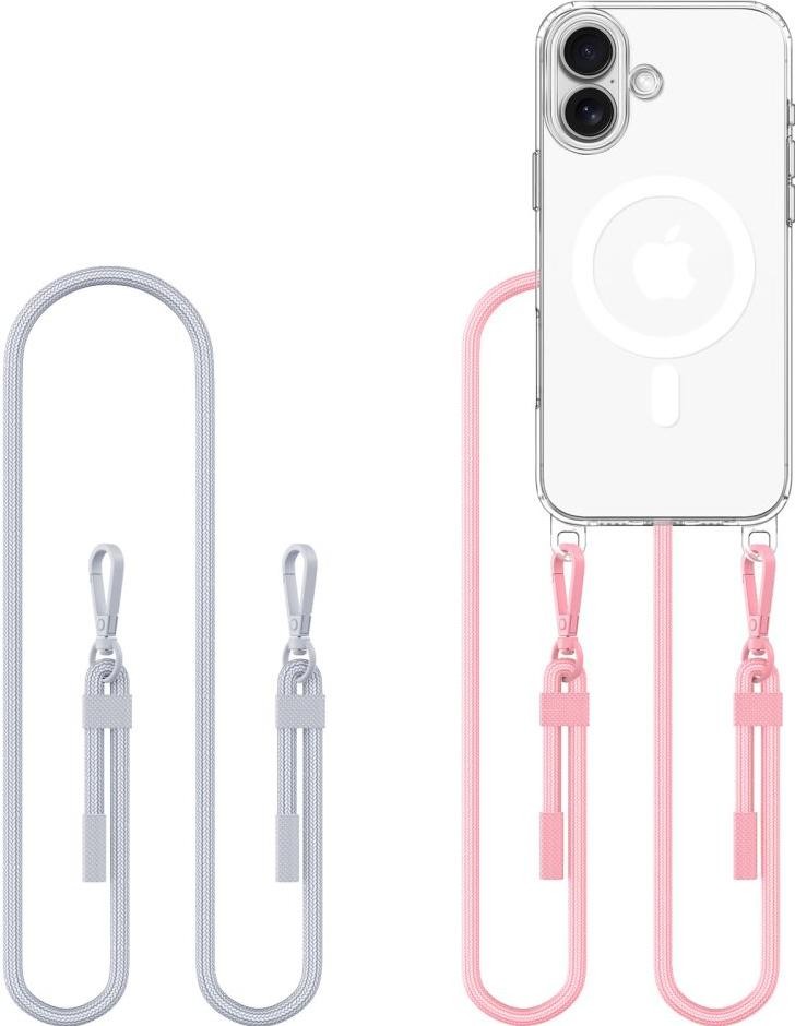 Tech-Protect FlexAir Chain Magsafe do iPhone 16 szary/różowy