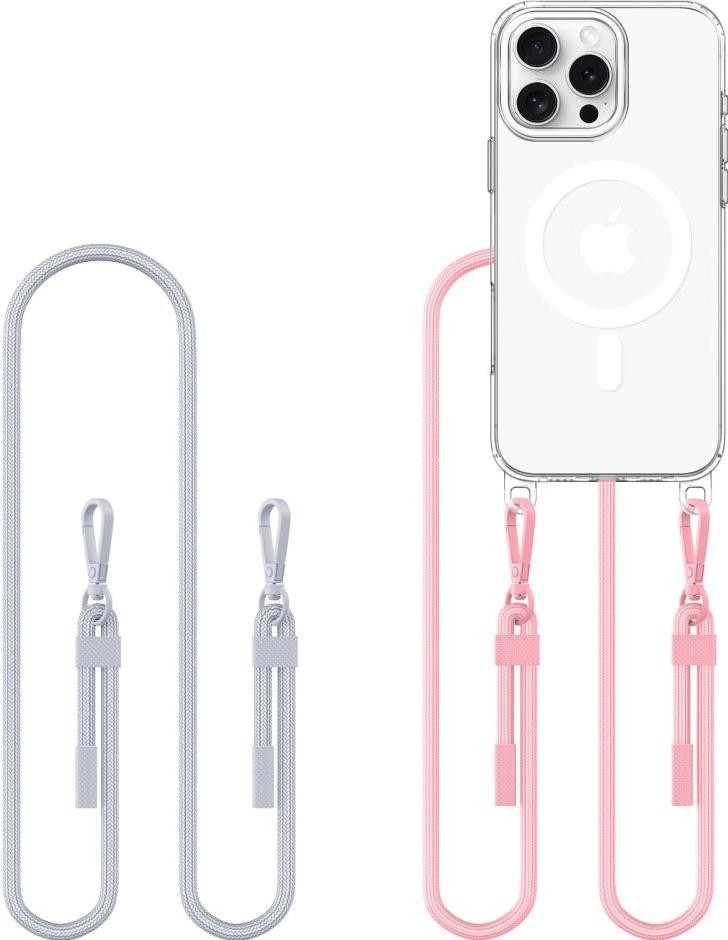 Tech-Protect FlexAir Chain Magsafe do iPhone 16 Pro Max szary/różowy