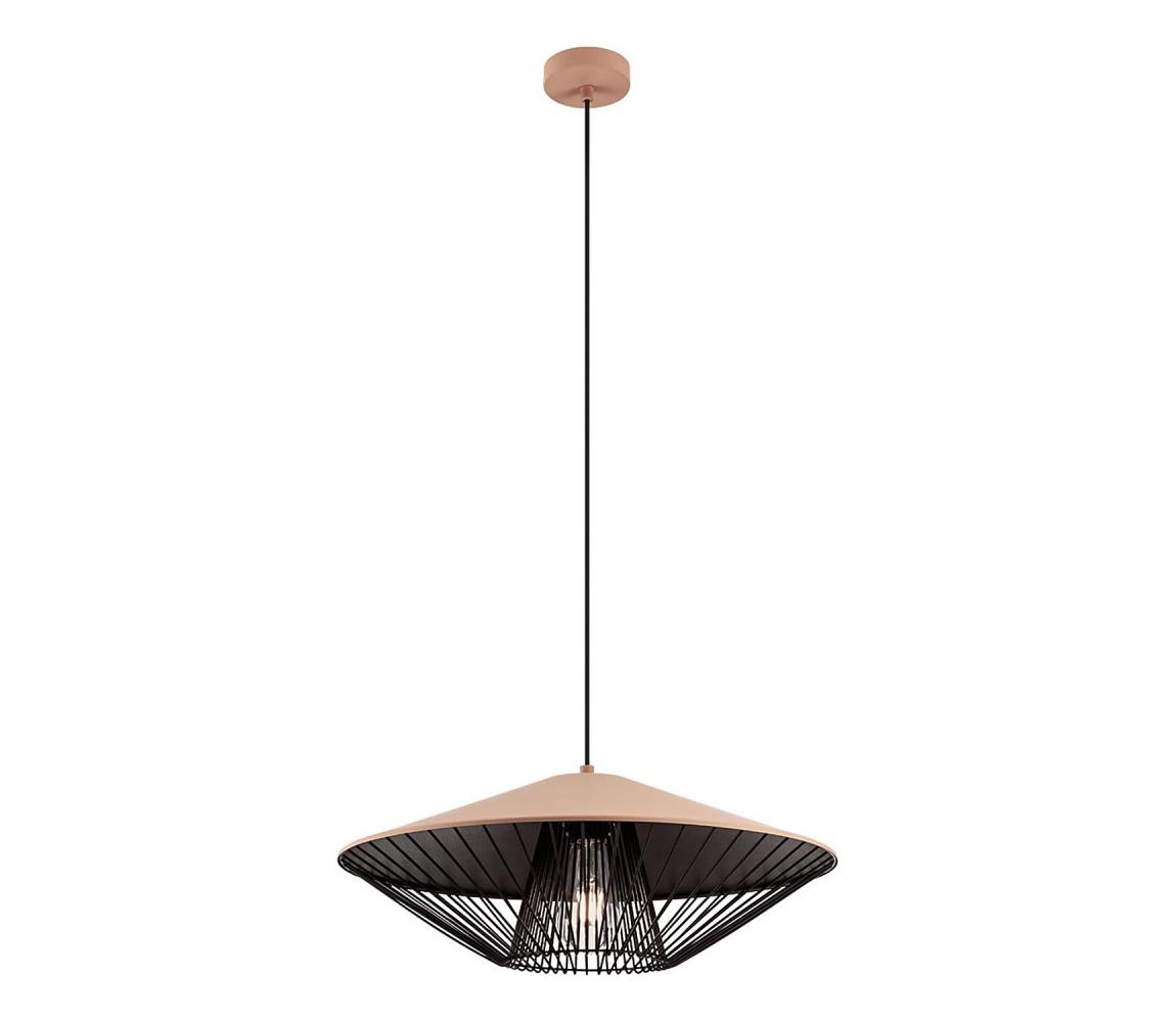 Redo 01-3009 - Lampa wisząca na przewodzie GRILL 1xE27/42W/230V śr. 49,5 cm czarny/brązowy