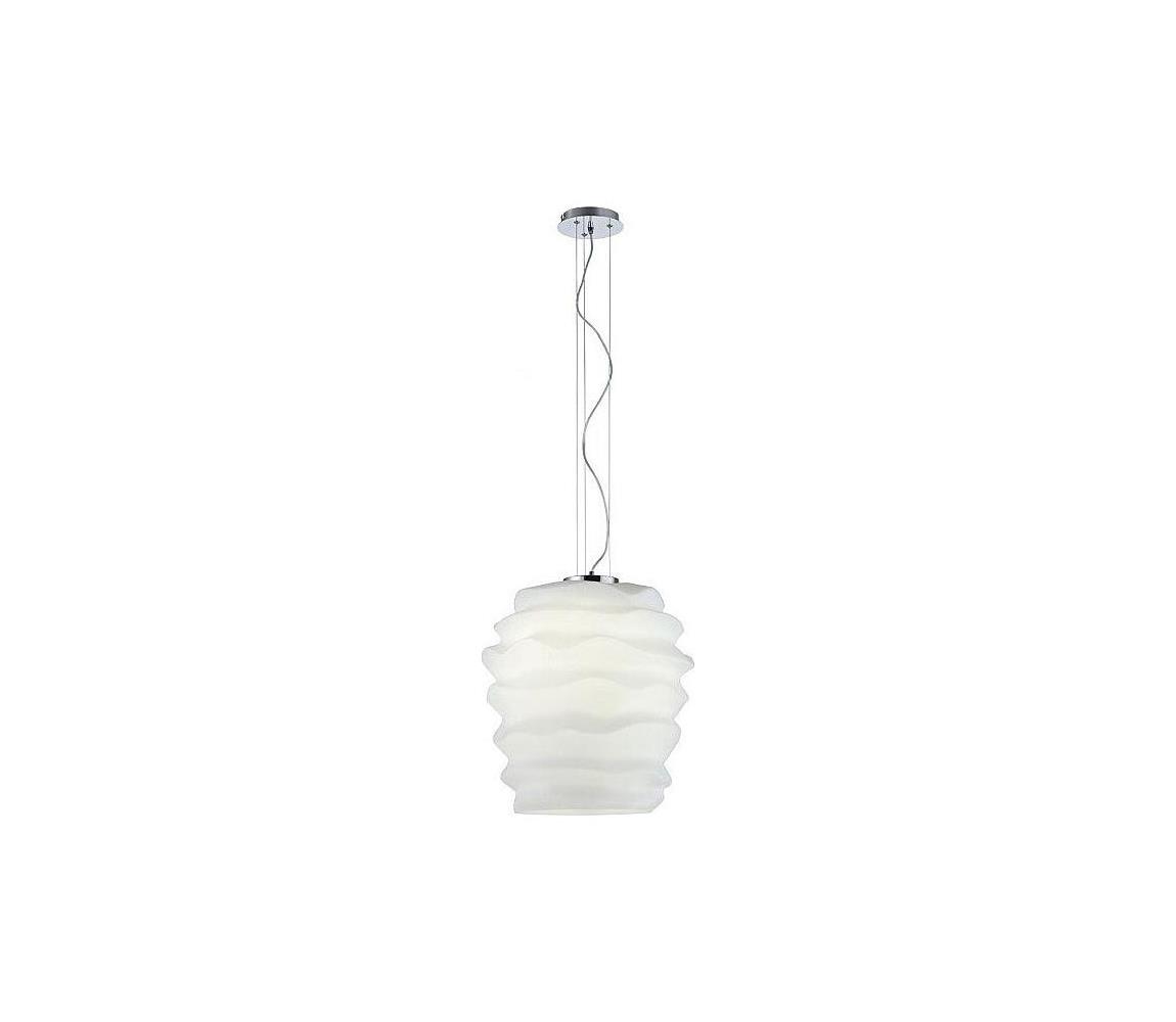 Redo 01-1142 - Lampa wisząca MAGMA na przewodzie 1xE27/42W/230V śr. 38 cm chrom połysk/biały