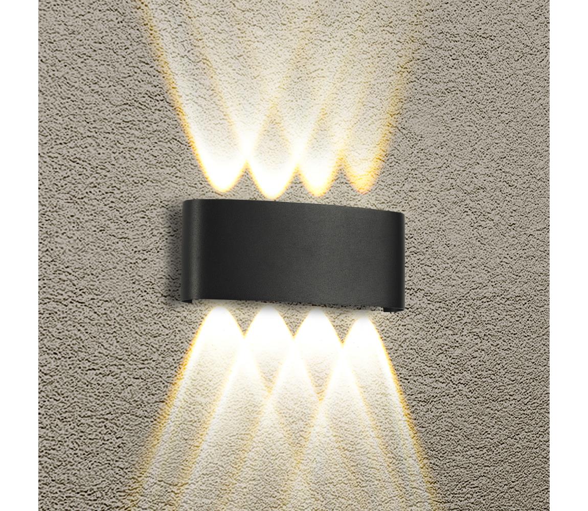 Brilagi - LED zewnętrzny kinkiet FLAREBOX LED/8W/230V czarny IP65