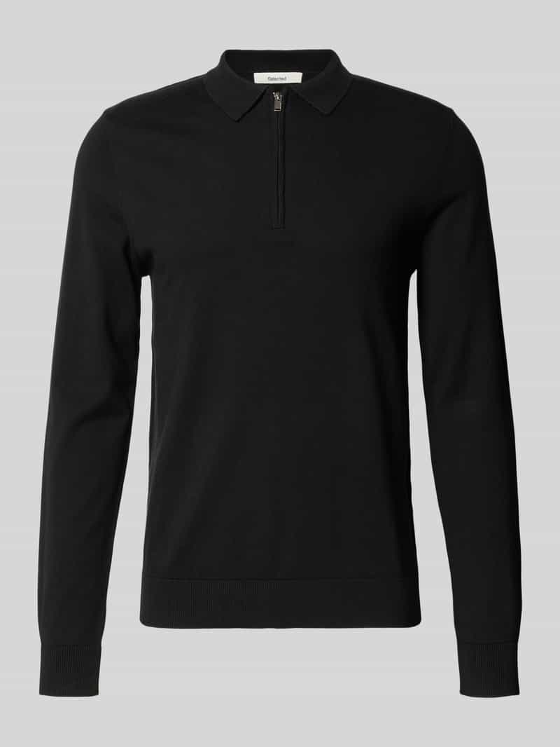 Sweter z dzianiny o kroju regular fit z czystej bawełny model ‘BERG’