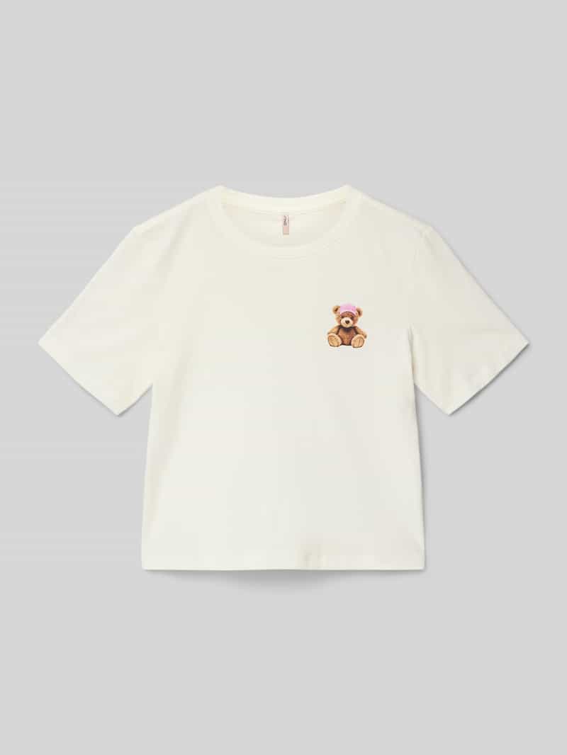 T-shirt o kroju regular fit z czystej bawełny model ‘REX’