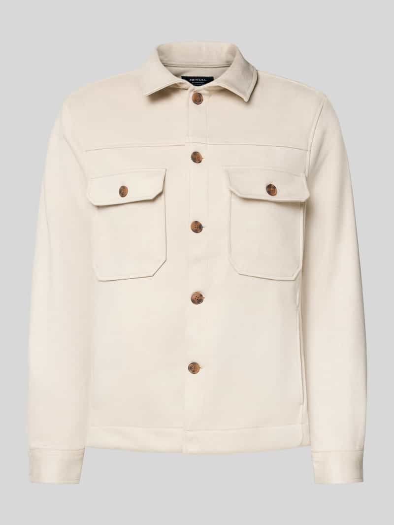 Kurtka koszulowa o kroju regular fit z kieszeniami na piersi