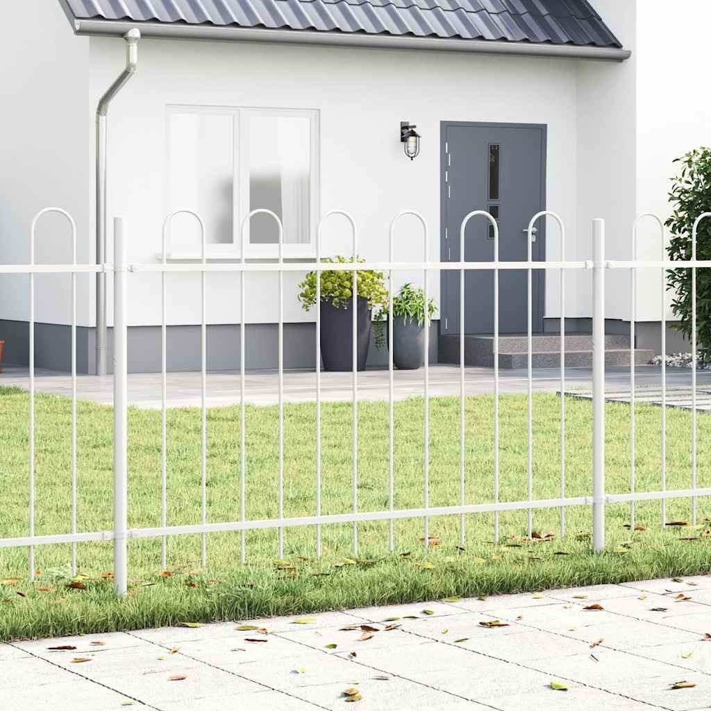 Lumarko Ogrodzenie Lumarko Ogrodowe Biały 1.7 x 0.8 m Stal Malowana Proszkowo