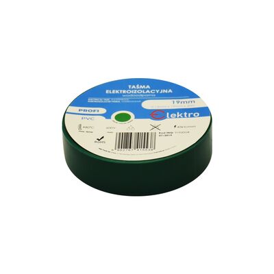 ELEKTRO Taśma izolacyjna wodoodporna 0,13 mm x 19 mm x 20 m zielona