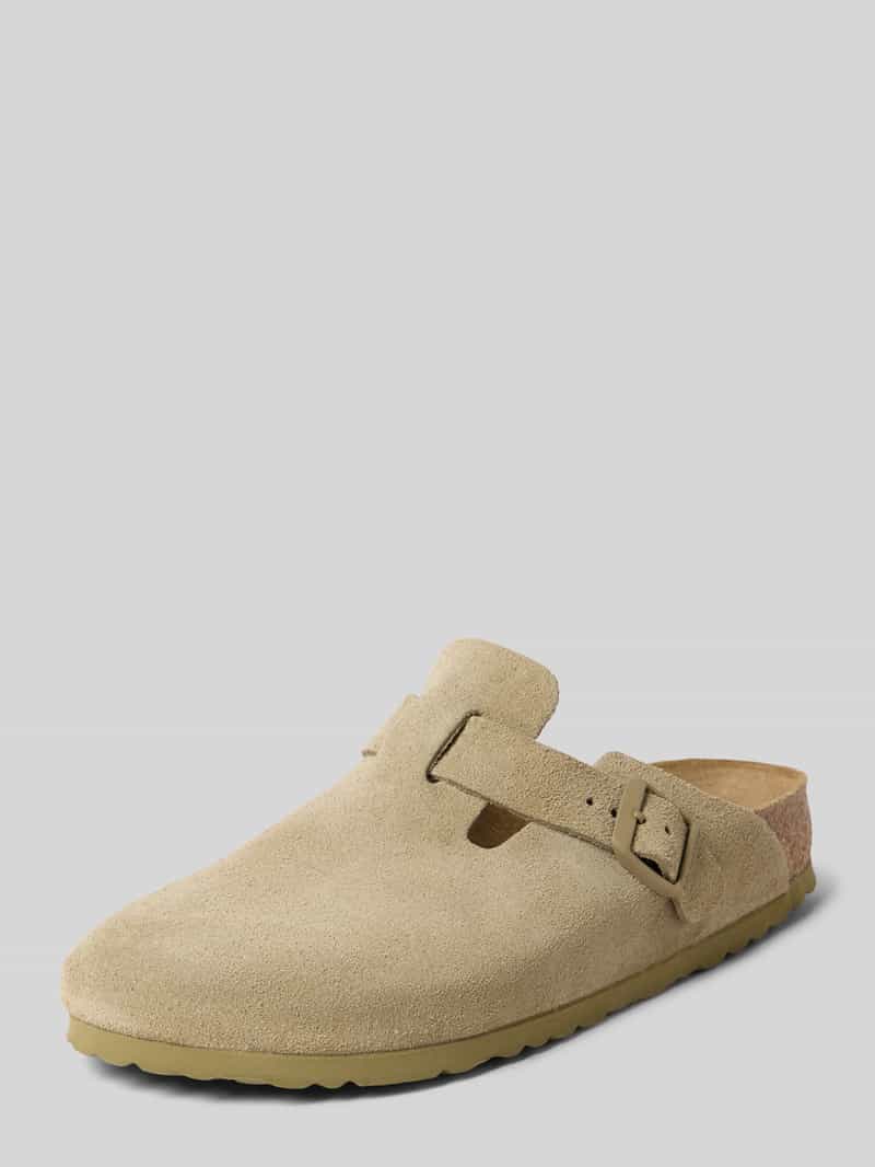 Kapcie skórzane ze sprzączką model ‘Boston’