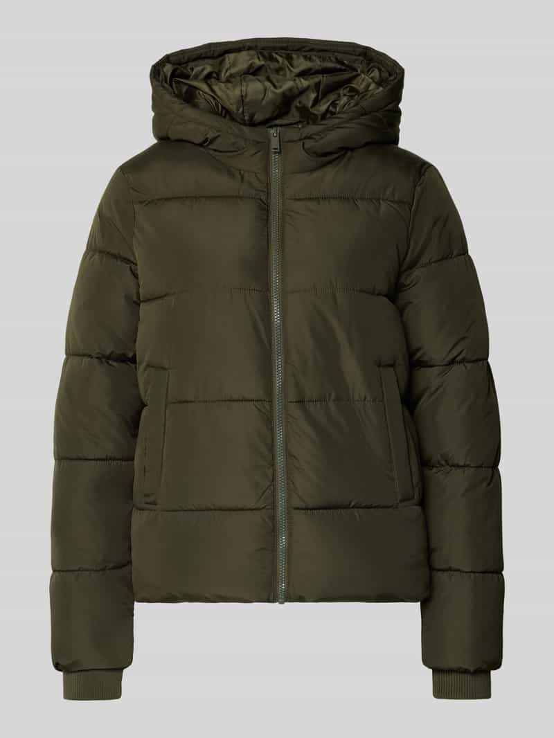 Kurtka pikowana o kroju regular fit z kapturem model ‘BEE NEW’