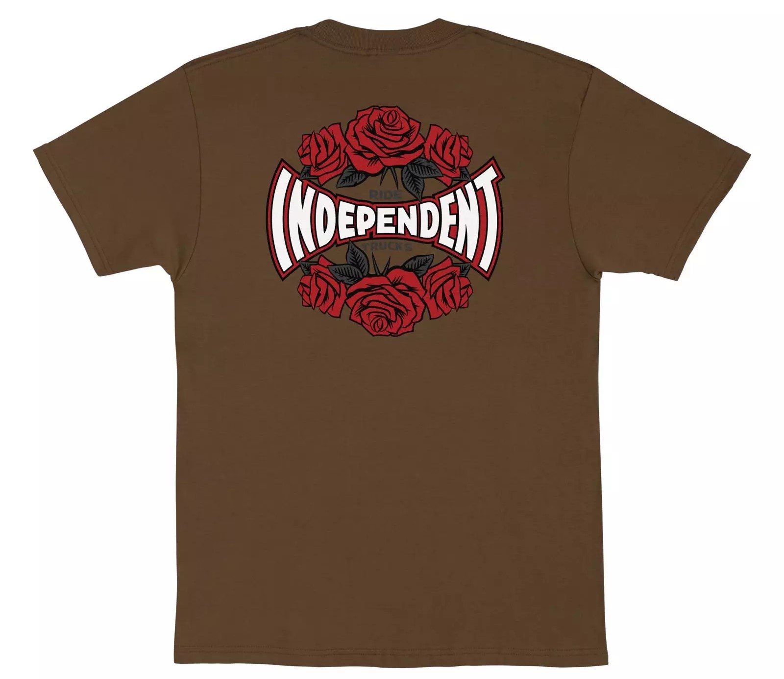 t-shirt INDEPENDENT ROSE SPAN HEAVYWEIGHT T-SHIRT DARK CHOCOLATE