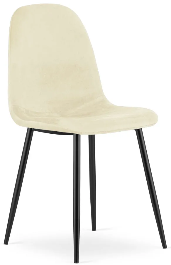 Komplet beżowych krzeseł tapicerowanych do jadalni 4 szt. A6-W32