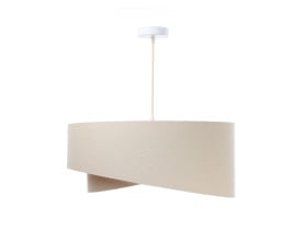 Lampa wisząca Boho 50 cm tkaninowa beżowa