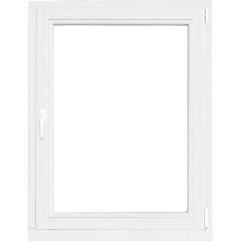 Okno drewniane 2-szybowe fasadowe białe O14 865x1135 mm rozwierno-uchylne prawe