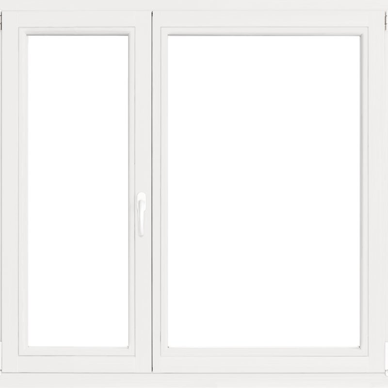 Okno drewniane 2-szybowe fasadowe białe O35 1465x1435 mm rozwierno-uchylne lewe