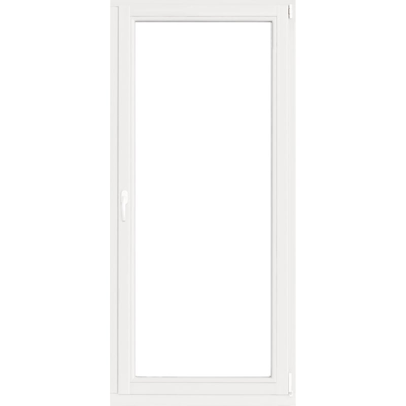 Okno drewniane 2-szybowe fasadowe białe OB5 865x2195 mm rozwierno-uchylne prawe