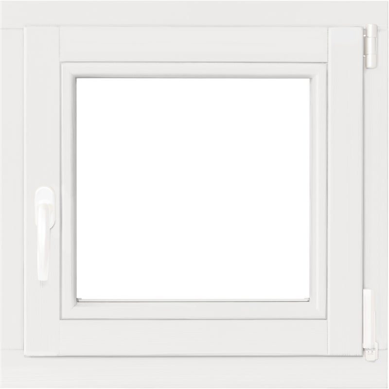 Okno drewniane 3-szybowe fasadowe białe 90 O1 565x535 mm rozwierno-uchylne prawe