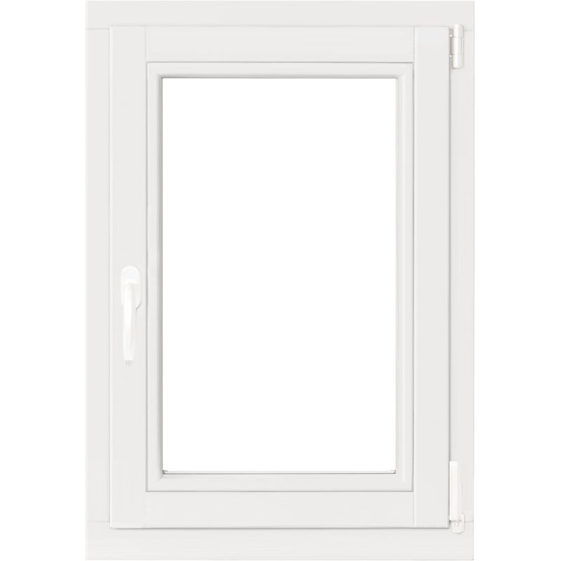 Okno drewniane 3-szybowe fasadowe białe 90 O4 565x835 mm rozwierno-uchylne prawe