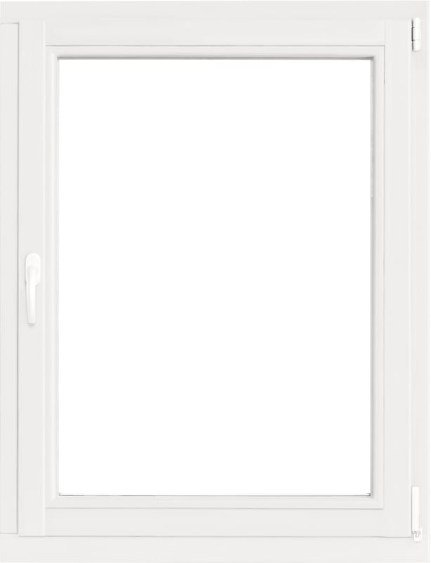 Okno drewniane 3-szybowe fasadowe białe 90 O14 865x1135 mm rozwierno-uchylne prawe