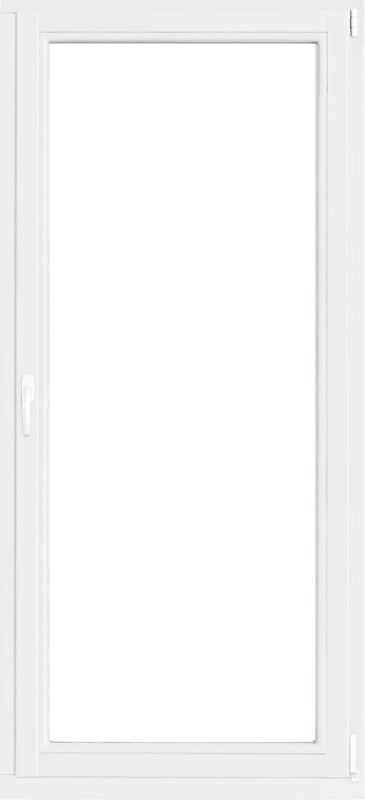 Okno drewniane 3-szybowe fasadowe białe 90 OB3 865x2095 mm rozwierno-uchylne prawe