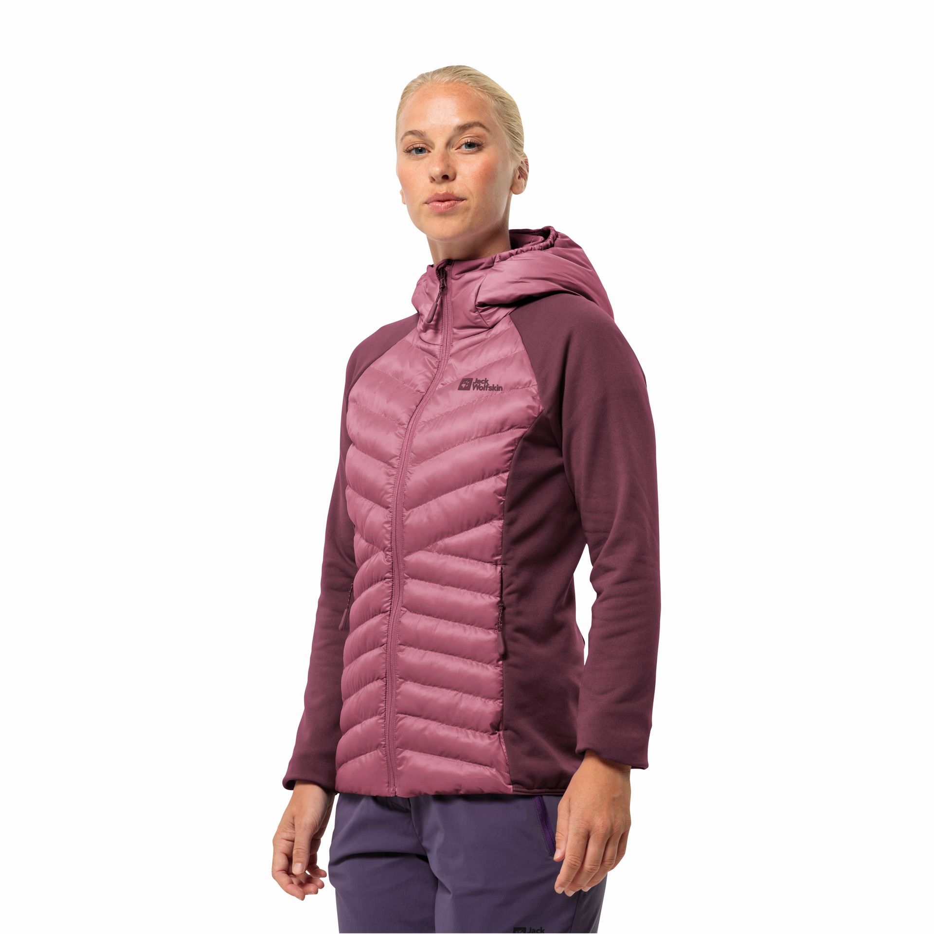 Damska kurtka hybrydowa Jack Wolfskin ROUTEBURN PRO HYBRID W raisin - M