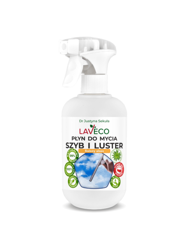 Laveco Naturalny płyn do mycia szyb i luster Świeży aloes 0,5l