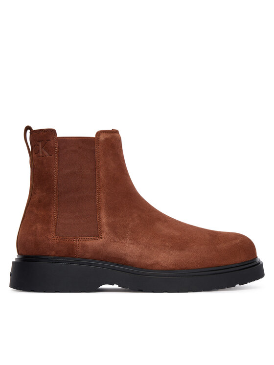 Calvin Klein Sztyblety Combat Ess Chelsea Boot Su YM0YM01372 Brązowy