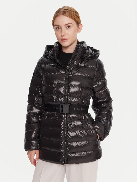 Calvin Klein Kurtka zimowa LV044D542G Czarny Regular Fit