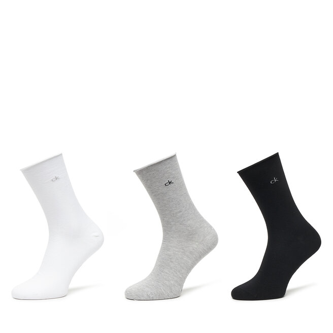 Zestaw 3 par wysokich skarpet damskich Calvin Klein 701234368 Kolorowy