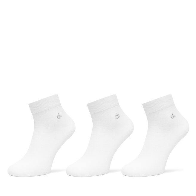 Zestaw 3 par niskich skarpet męskich Calvin Klein 701234209 Biały