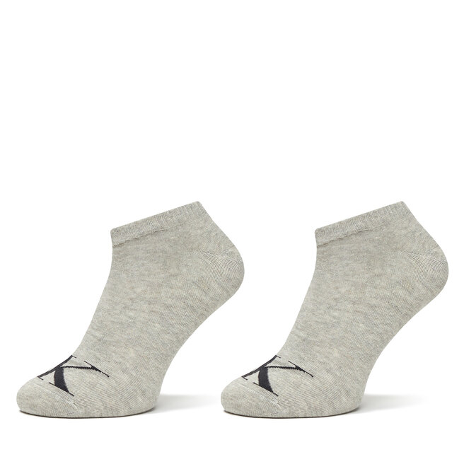 Zestaw 2 par niskich skarpet damskich Calvin Klein Jeans 701228815 Szary