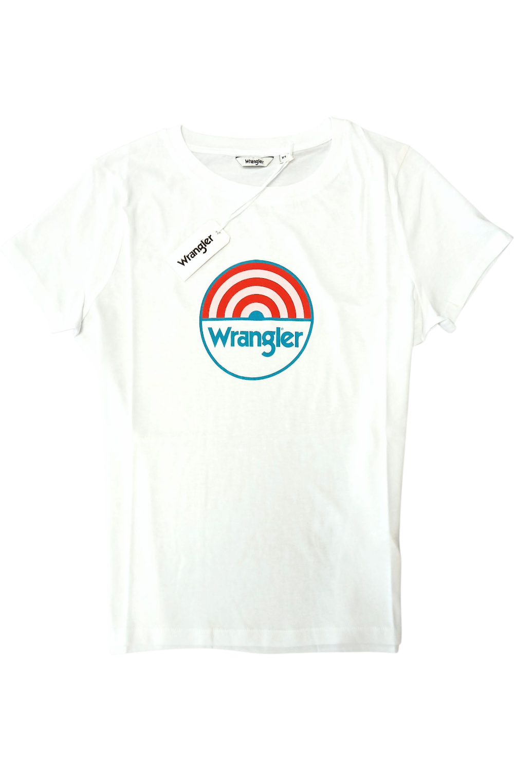 WRANGLER GRAPHIC TEE REAL WHITE T-SHIRT BIAŁY DAMSKI