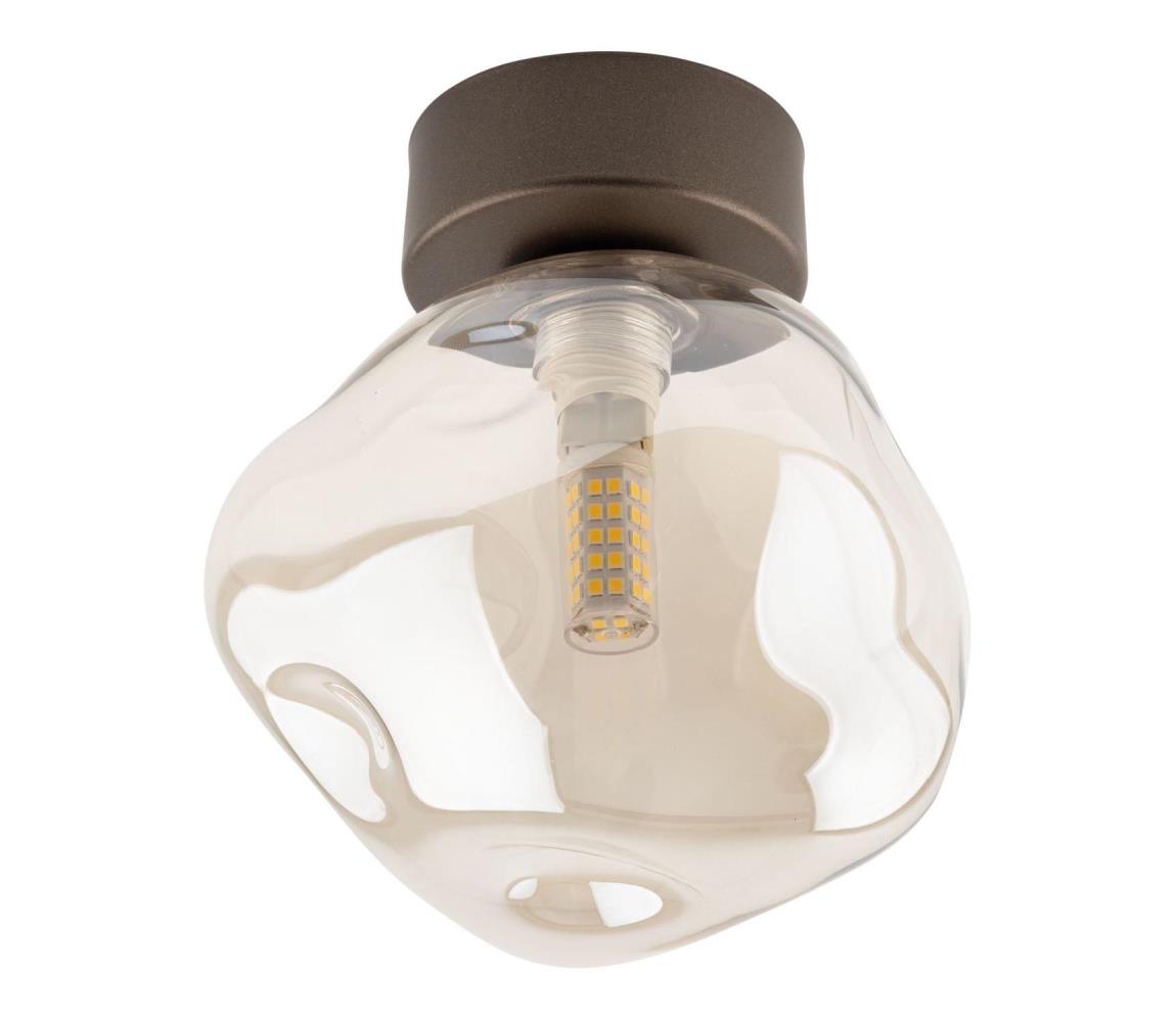 Lampa sufitowa LAVA 1xG9/8W/230V brązowa/przydymiony beż