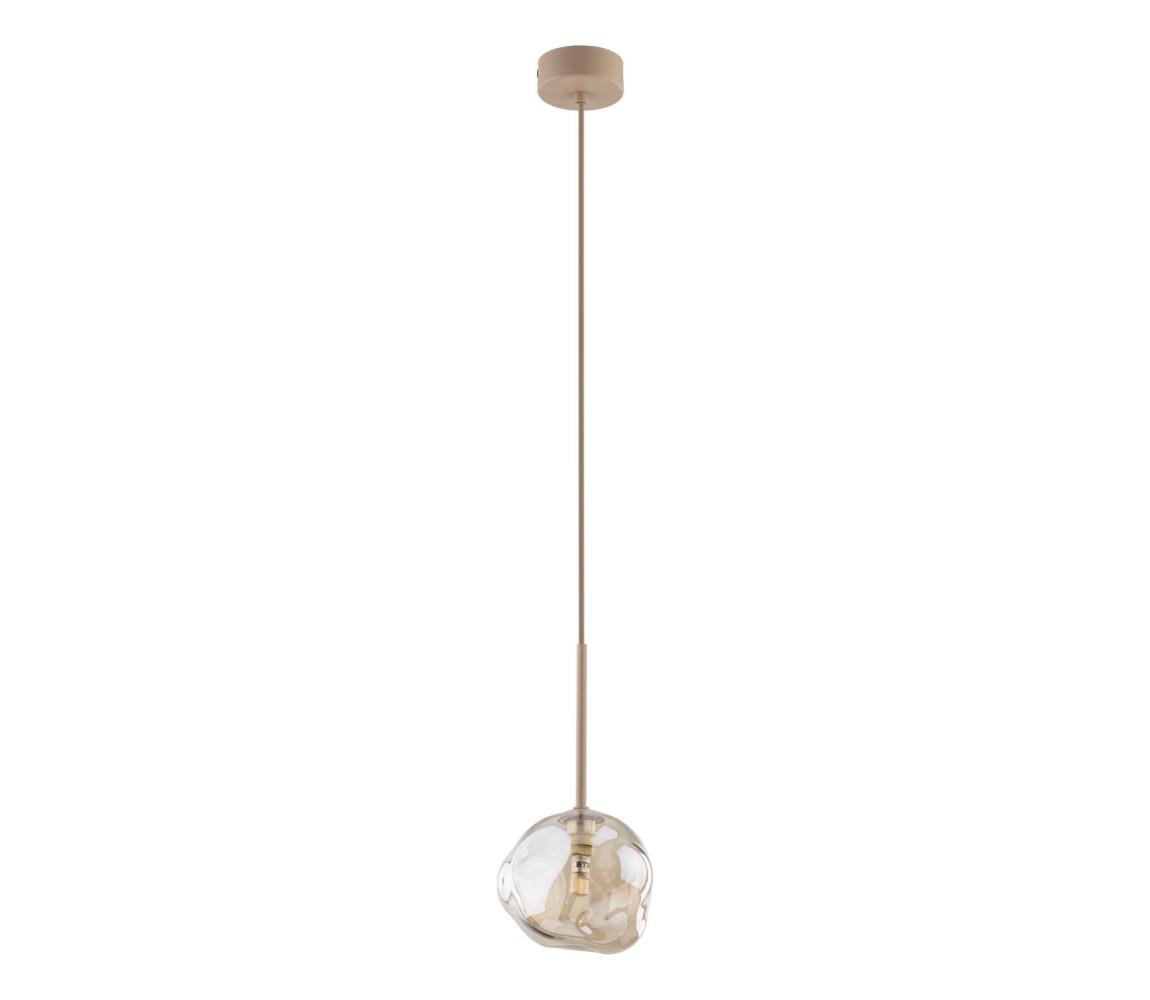 Lampa wisząca na lince LAVA 1xG9/8W/230V beżowa/przydymiona