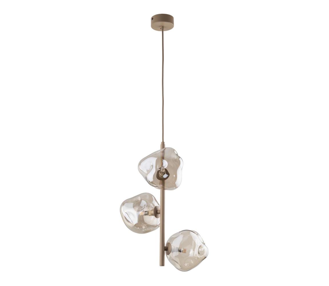 Lampa wisząca na lince LAVA 3xG9/8W/230V beżowy/dymny beż