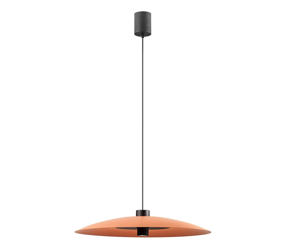 Redo 01-3020-LED Lampa wisząca na lince LARS LED/14W/230V+LED/10W Ø60 cm CRI90 pomarańczowa