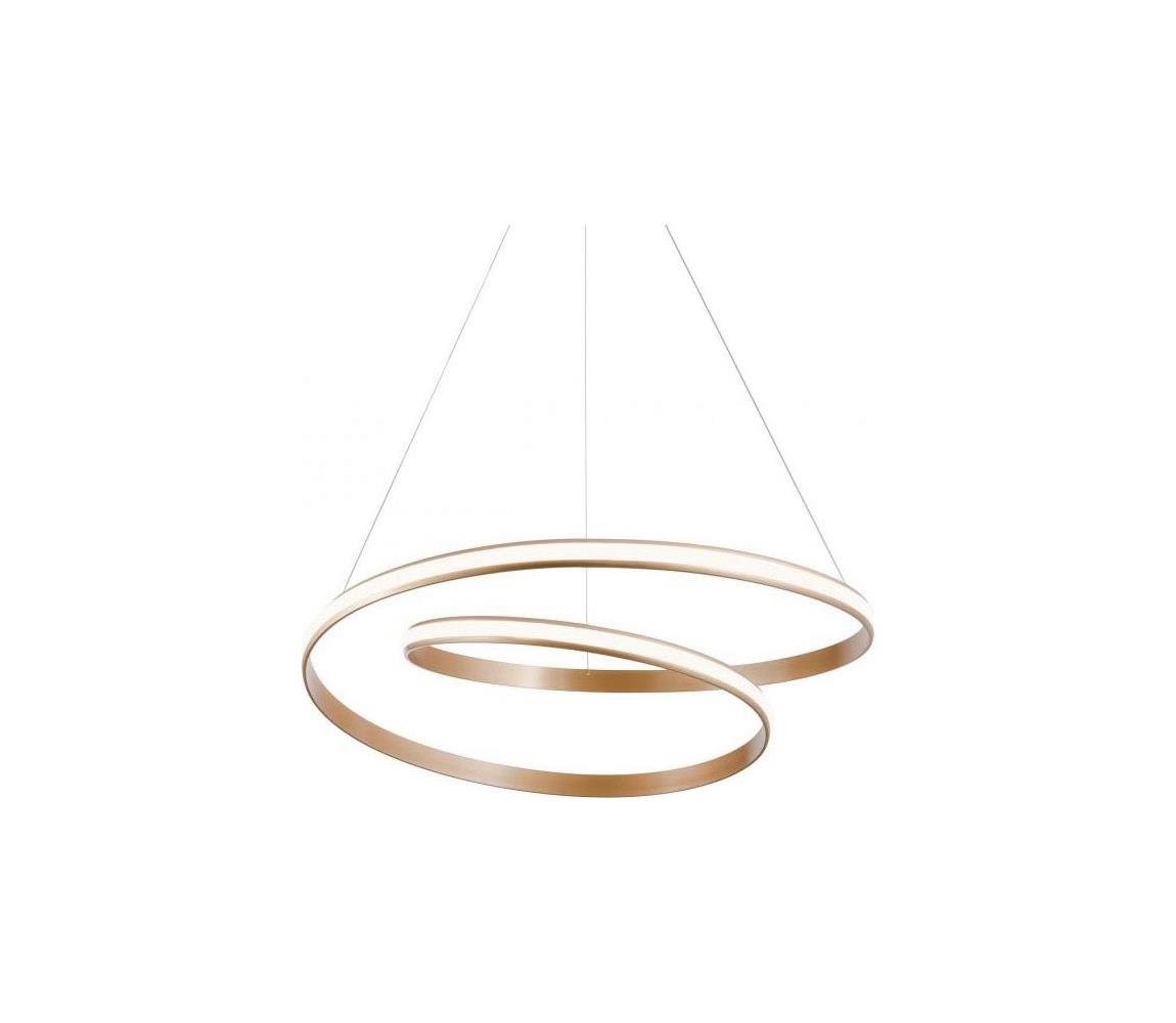 Redo 01-1891 - LED ściemnialny żyrandol na lince TORSION LED/35W/230V 4000K, średnica 75 cm, brązowy