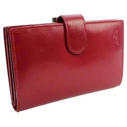 Portfel Damski Skórzany El Forest (PL) Skóra Bydlęca Klamra 14 cm RFID 955 480 CZERWONY 14,5 x 9,5 x 3 [cm]