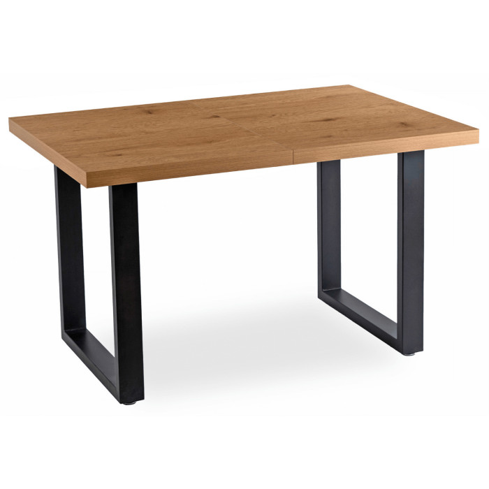 Stół Prostokątny Rozkładany TOMAS 130-230 cm Dąb Złoty/Czarny do Jadalni Nowoczesny Loft