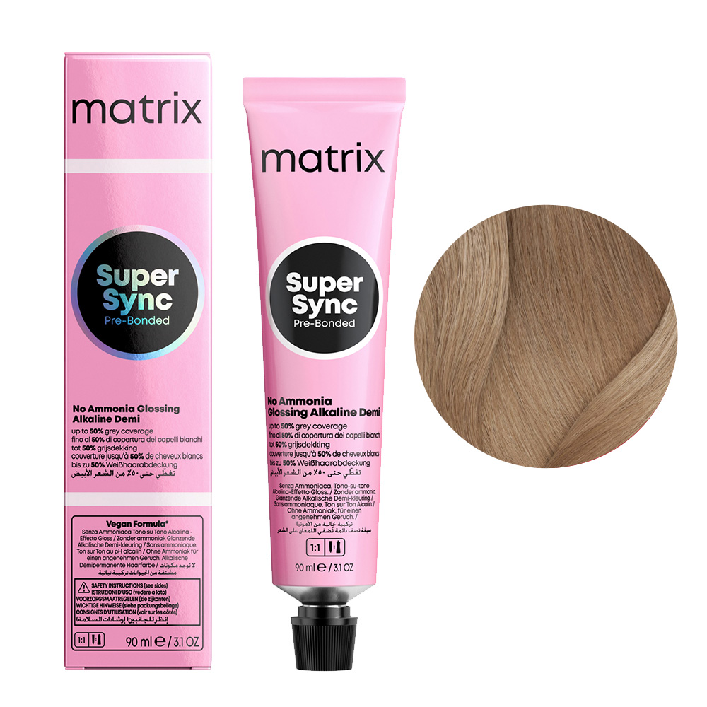 Matrix Super Sync Pre-Bonded, krem do koloryzacji ton w ton, 9N/9.0, 90ml