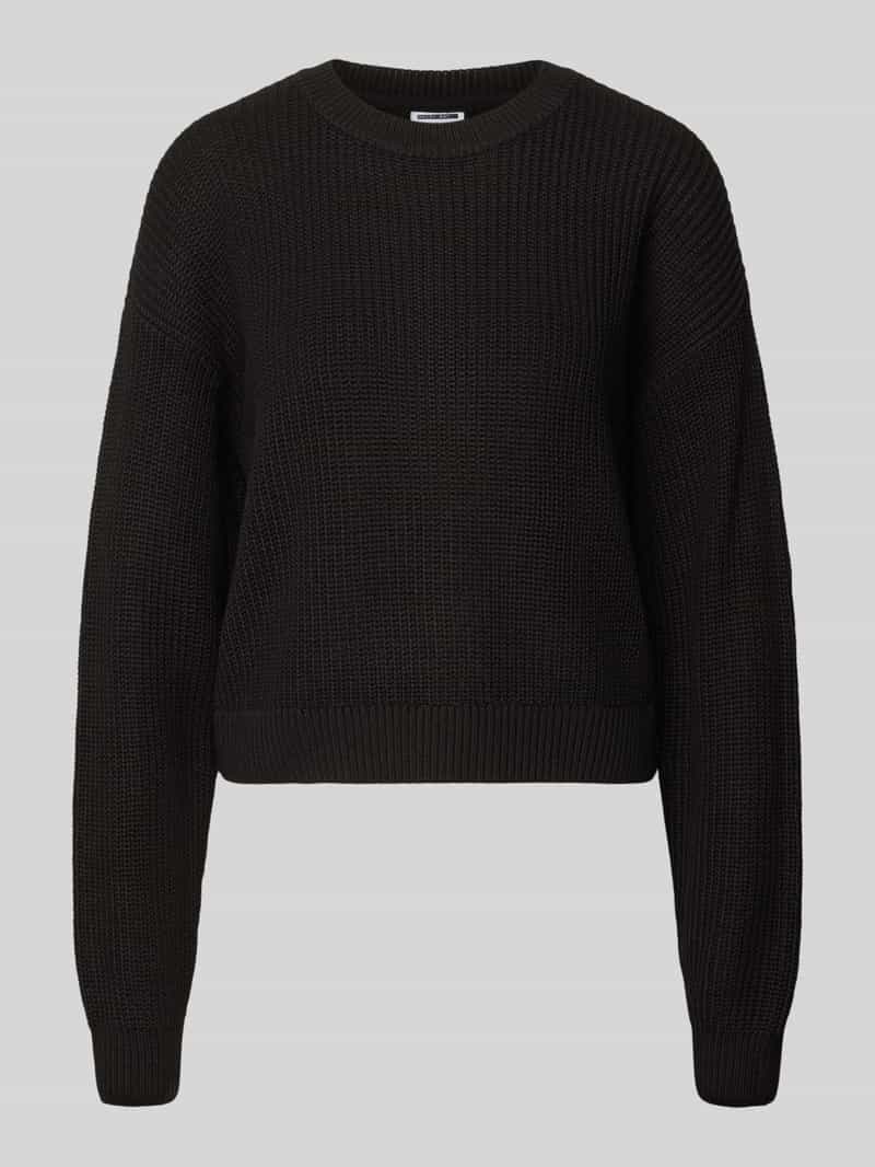 Sweter z dzianiny z okrągłym dekoltem model ‘MAYSA’