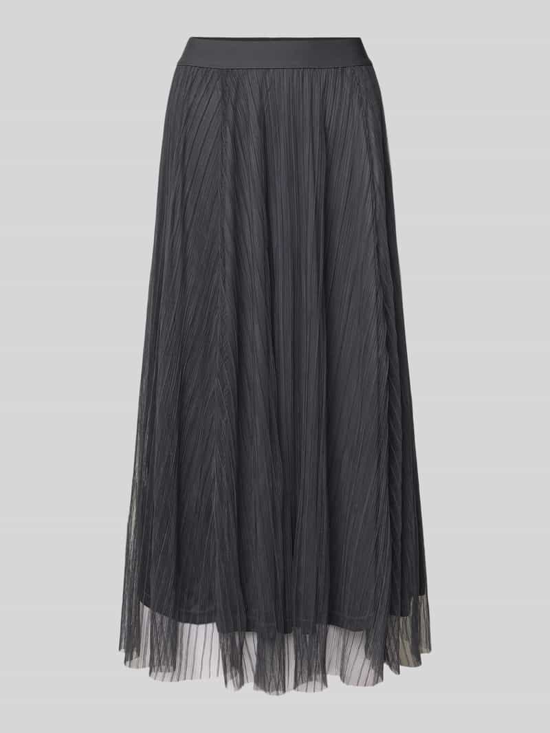 Spódnica midi o kroju regular fit z siateczki model ‘LAVINA’