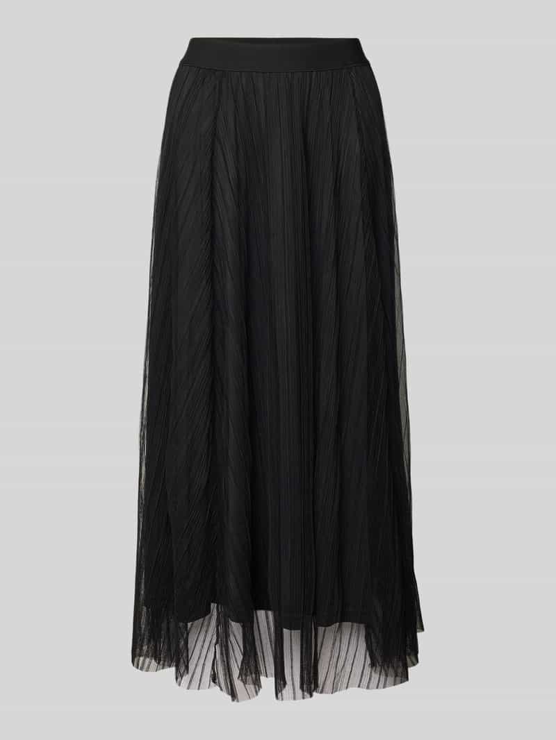 Spódnica midi o kroju regular fit z siateczki model ‘LAVINA’